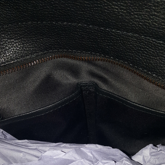 NWT Tahari Sienna Leather Tote Bag Black - Picture 13 of 14